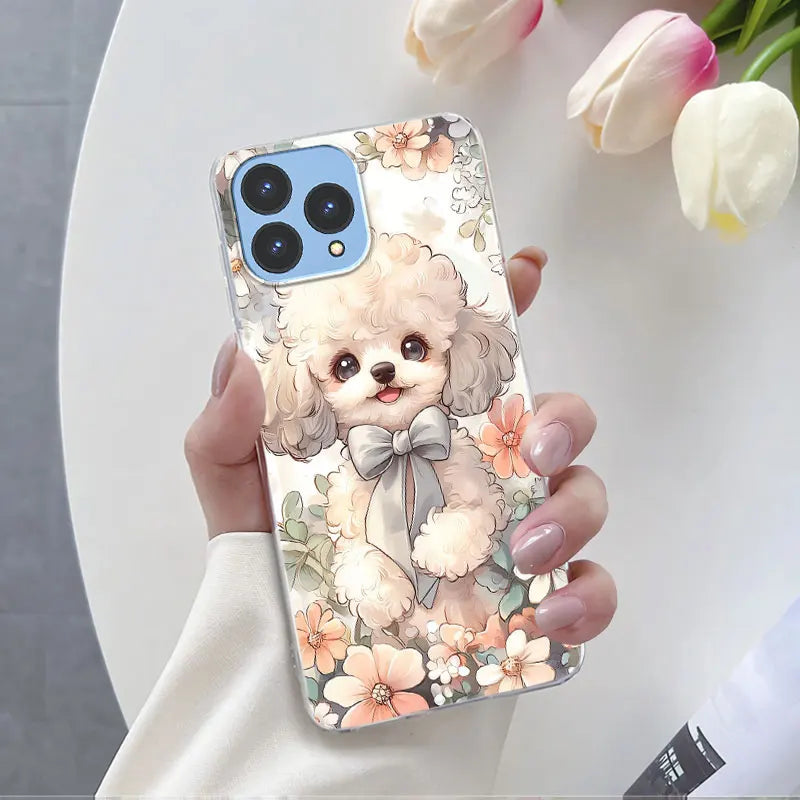 For Cubot P80 Case 2023 Luxury Phone Case For Cubot P80 6.58" Marble Butterfly Flower Clear Soft Silicone TPU Protective Cover - Caseverse