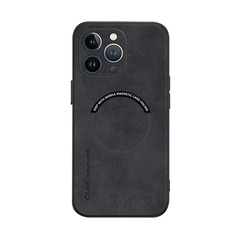 Magnetic For Magsafe Leather Case For iPhone 15 14 Pro Max 14pro 12 13 Pro Max 11 16 Luxury Wireless Charge Shockproof Cover Caseverse