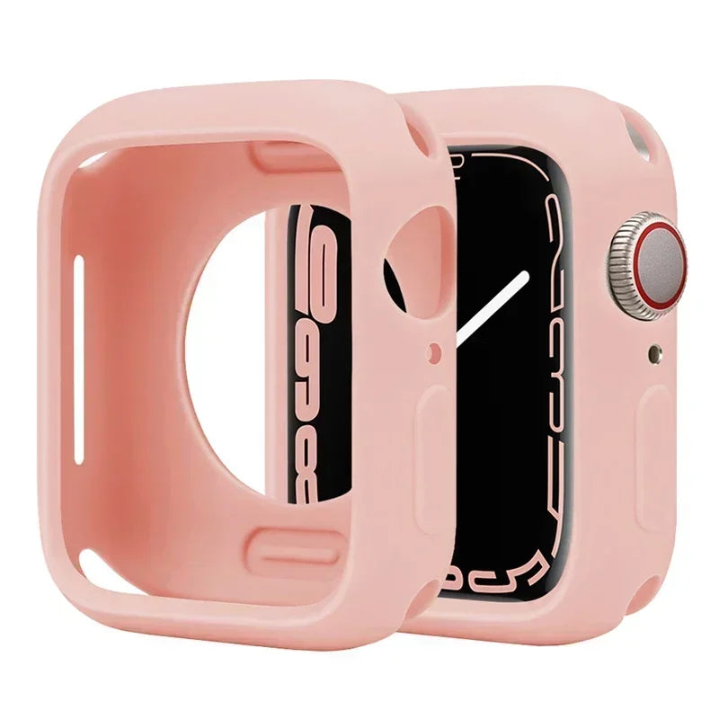 Candy Soft Silicone Case for Apple Watch Cover 9 8 7 6 Se 5 45mm 42mm 38 Protection Iwatch Serie 44mm 40mm 41mm Bumper for women