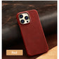 Retro Cowhide Phone Case for iPhone 16 15 13 14 Pro Max 16Pro 14Pro 15Pro Luxury Crazy Horse Genuine PULL-UP Leather Back Cover Caseverse