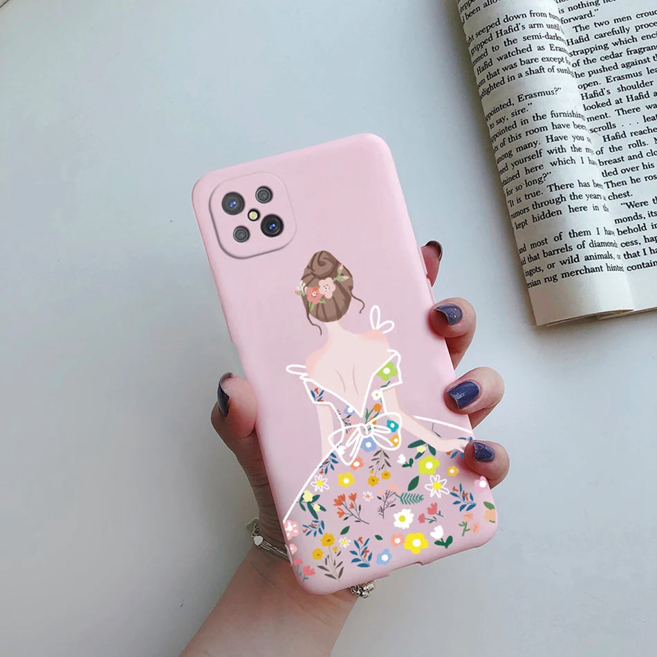 Case For OPPO Reno4 Z 5G Phone Case Cute Flower Cartoon Silicone Soft Back Fundas Cover For OPPO Reno 4Z CPH2065 Reno4Z 5G Coque - Caseverse