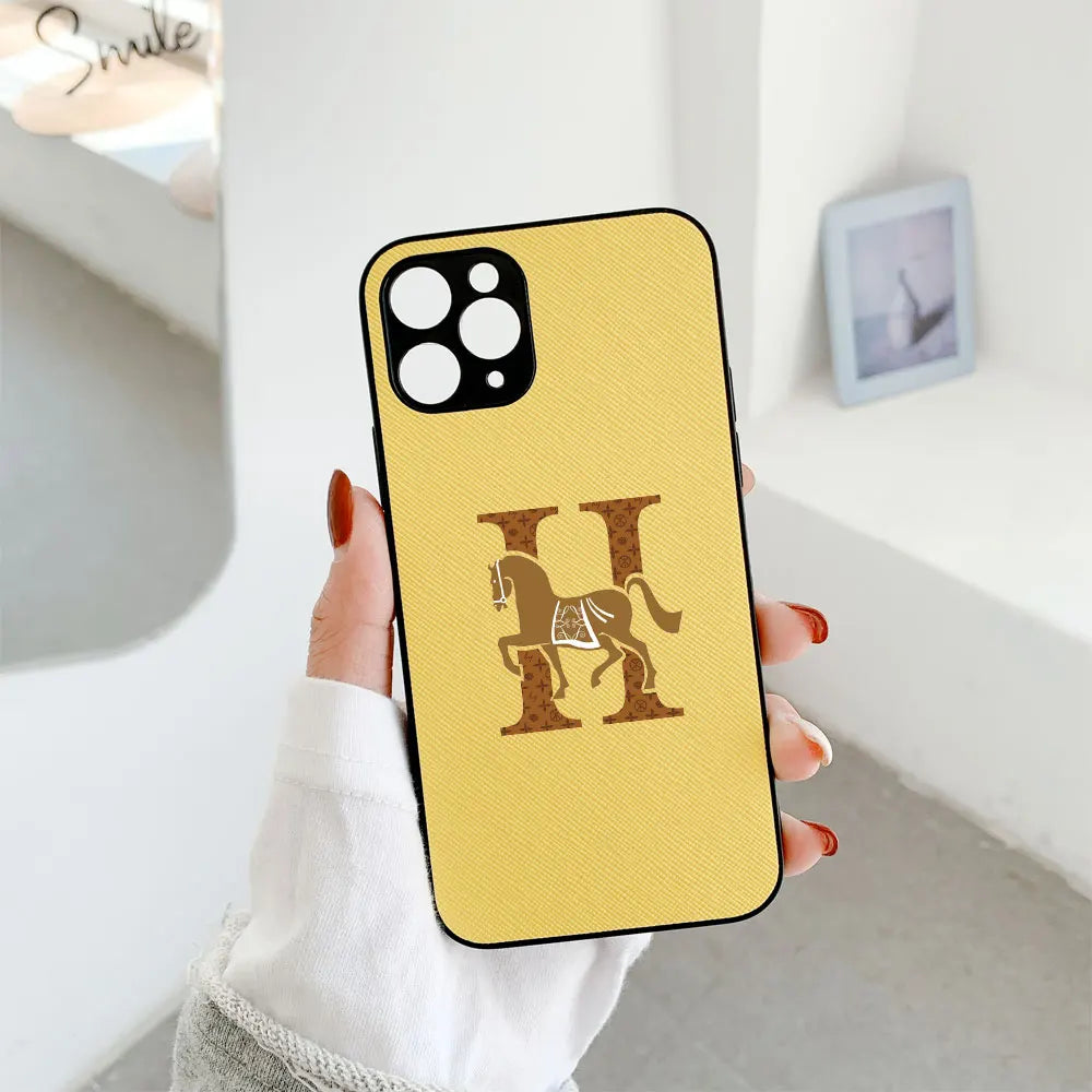 Classic Horse H Cross Leather Fashion Case For Iphone 15 14 13 12 11 Pro Max Mini 7 8 Plus X Xs Xr Max Luxury Phone Cover Funda Caseverse