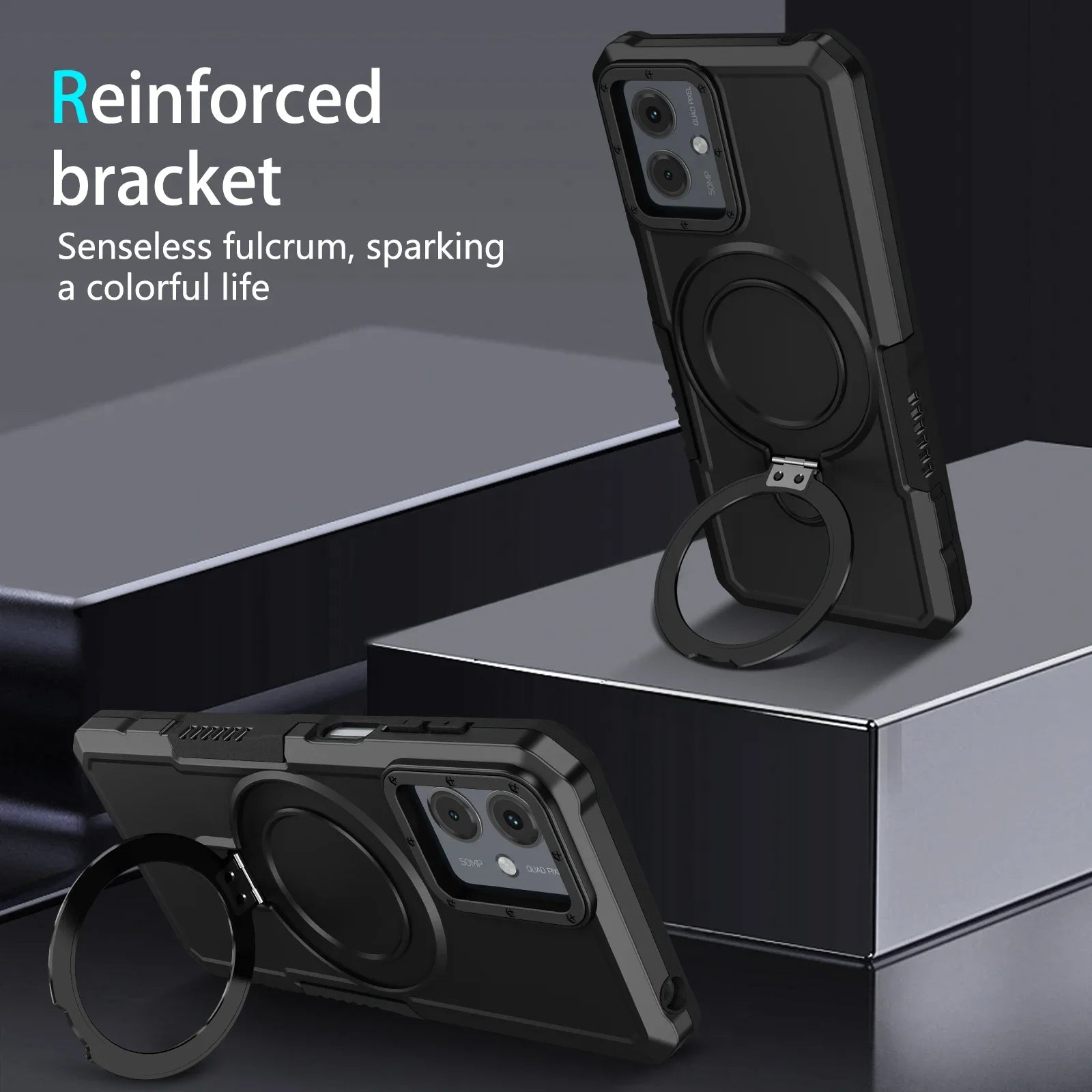 Military Grade Armor Case For Motorola Moto E14 G04S G04 G24 G54 G14 G84 G22 E13 Cover Shockproof Stand Holder Coque Shell Funda - Caseverse