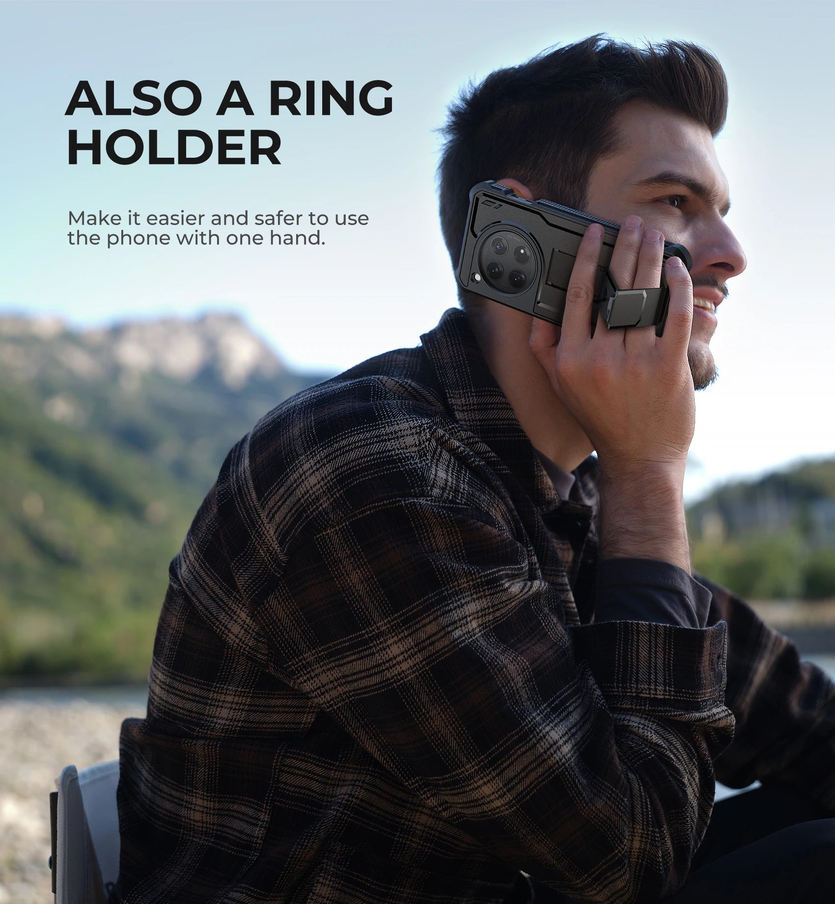 For OnePlus 12 5G (2024) Case Full Body Bumper Military Grade Armor Shockproof Shell Case Bracket with Built in Screen Protector - Caseverse