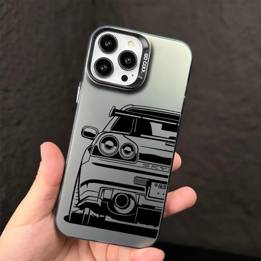 JDM Dream Car Cool Cover Phone Case for iPhone 16 Pro 15 Pro Max 14 13 12 11 XS 14 Pro Max 16 Plus 14Pro 12Pro Soft Shell - Caseverse