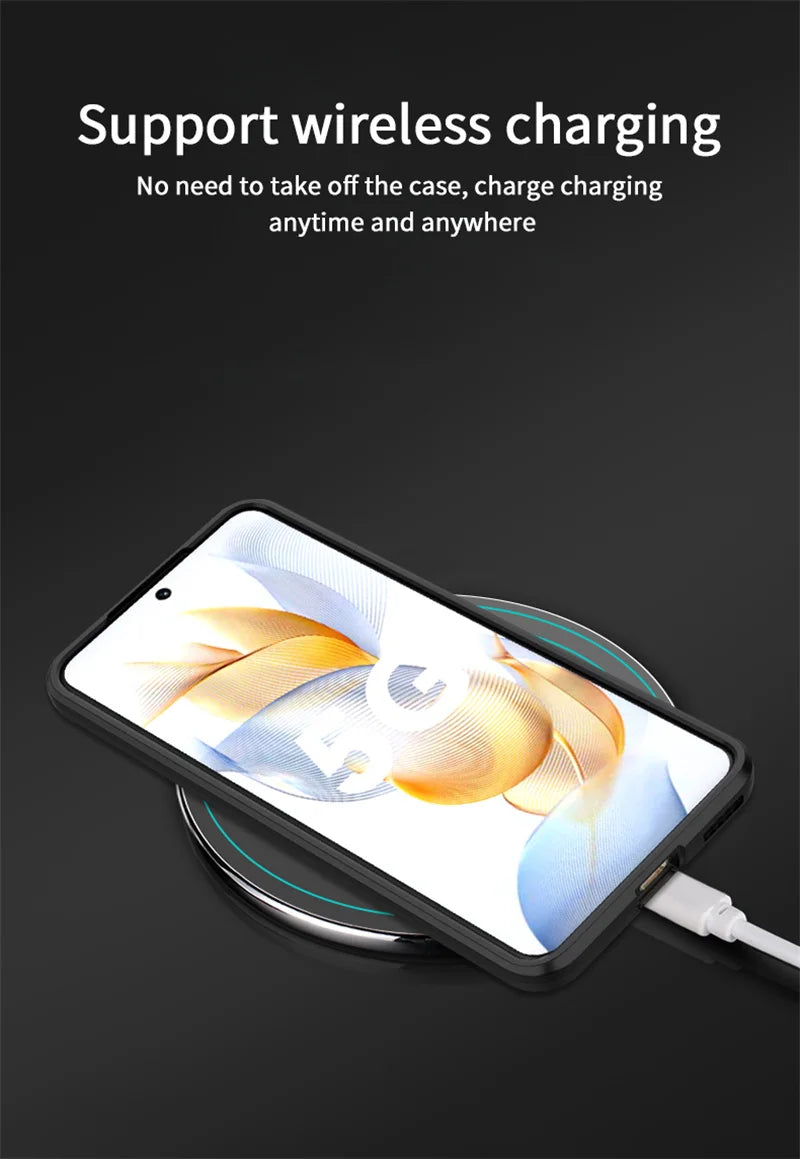 For Honor 90 Case Shockproof Rugged Hard PC Armor Phone Cases For Honor 90 Pro Honor90 Lite Car Magnetic Holder Stand Back Cover - Caseverse