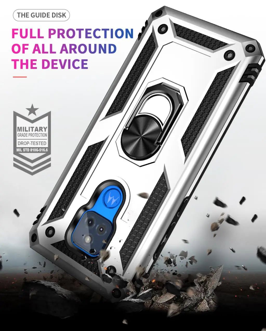 for Moto G Play Case for Phone Moto G Play 2021 Case Shockproof Armor Rugged Military Protective Car Holder Magnetic Cover