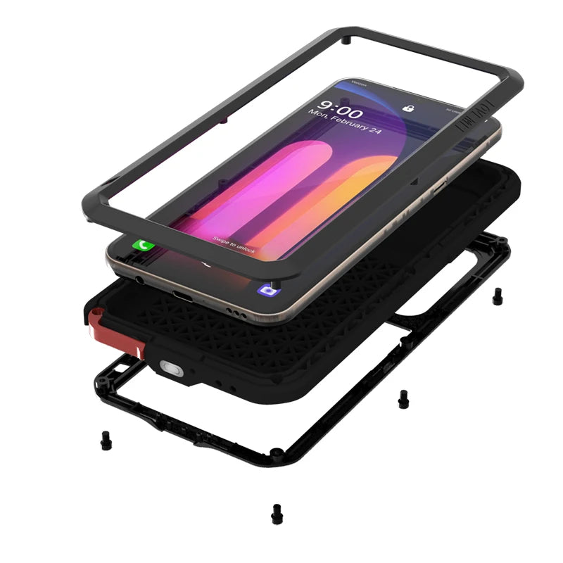Love Mei Phone Case for  LG V60 Silicone Military Grade Metal Protective Case Shock Proof Dust Proof Cover - Caseverse