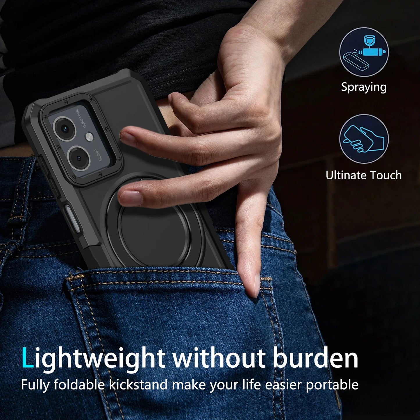 Military Grade Armor Case For Motorola Moto E14 G04S G04 G24 G54 G14 G84 G22 E13 Cover Shockproof Stand Holder Coque Shell Funda - Caseverse