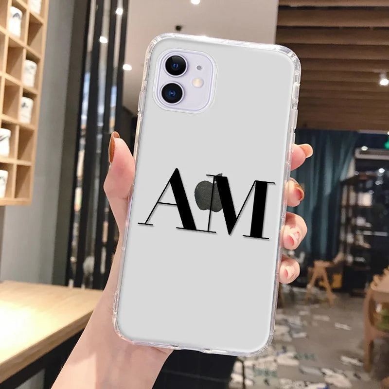 Personalized Custom Name Phone Case For iPhone 13 12 11 14 15 16 pro 16 14 15 Plus Xs MAX XR 12 13 Mini Clear Cover Capa Fundas Caseverse