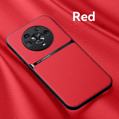 For Honor Magic4 Pro Build-in Magnet Metal Plate Car Holder Phone Case Honor Magic 4 Pro 4Pro Magic4 Silicone Leather Back Cover