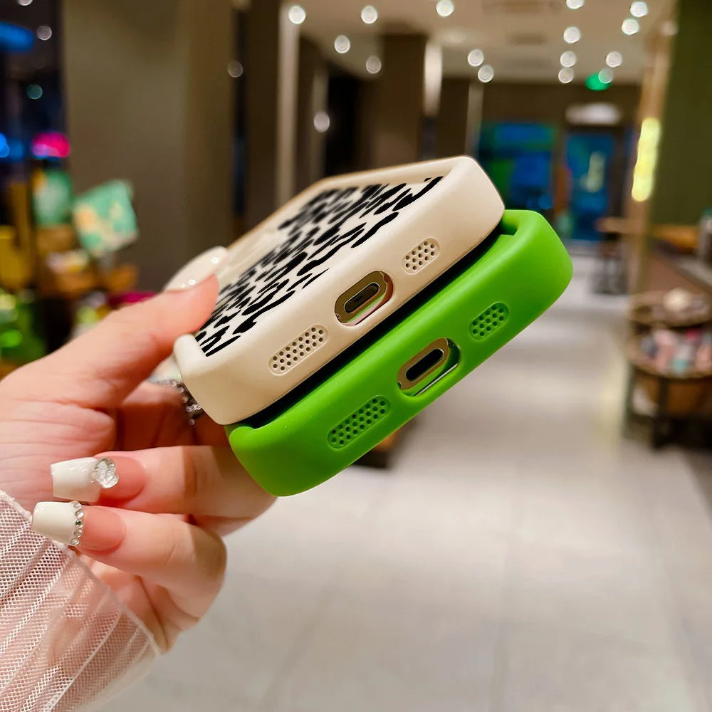 Leopard Print Phone Case For iPhone 11 Cases Iphone 16 Pro Max 13 14 15 12 7 8 Plus XS X SE 16promax 16pro Silicon Fundas Cover - Caseverse