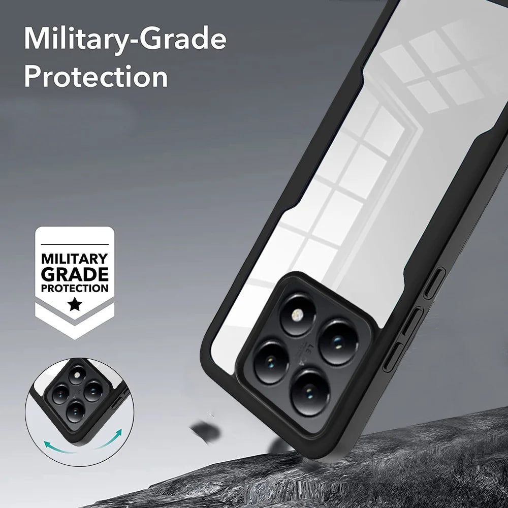 Case For Xiaomi Mi 14T Pro M 14 T P 13T 13 Redmi 14C 13C Mi14T 360 Shockproof Built in Screen Protector Plastic TPU Clear Cover - Caseverse