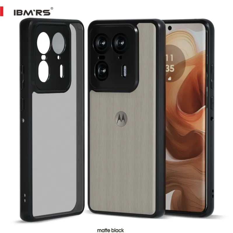 IBMRS for Motorola Edge 50 Ultra Case,(Military-Grade Protection) Shockproof Translucent  Phone Case(Camo Black) - Caseverse