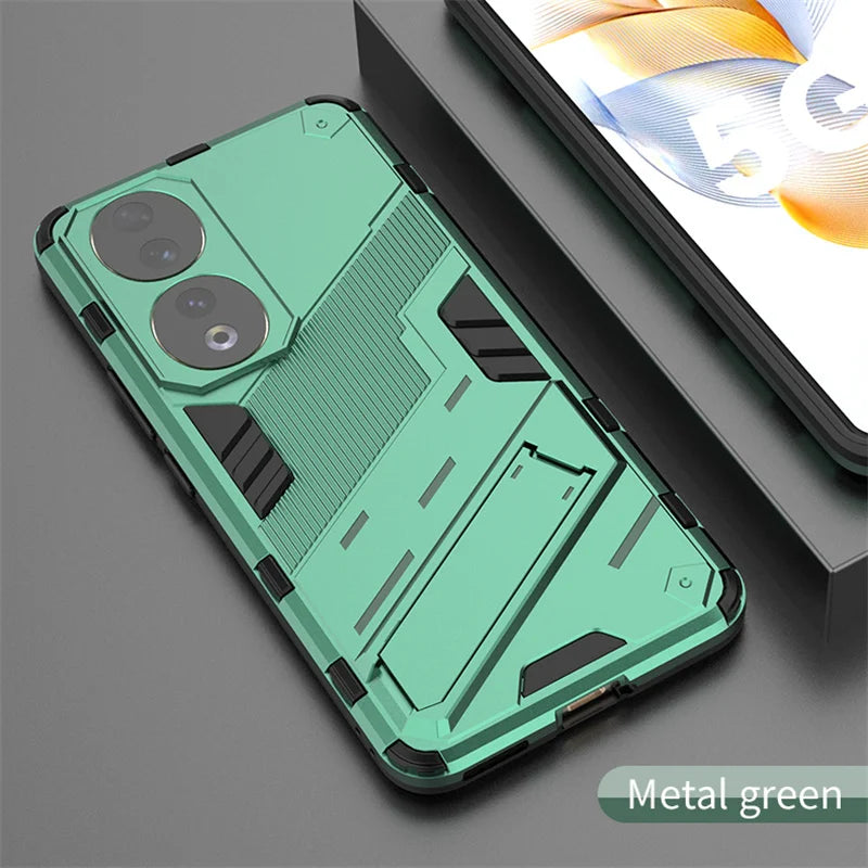 For Honor 90 Case Shockproof Rugged Hard PC Armor Phone Cases For Honor 90 Pro Honor90 Lite Car Magnetic Holder Stand Back Cover - Caseverse