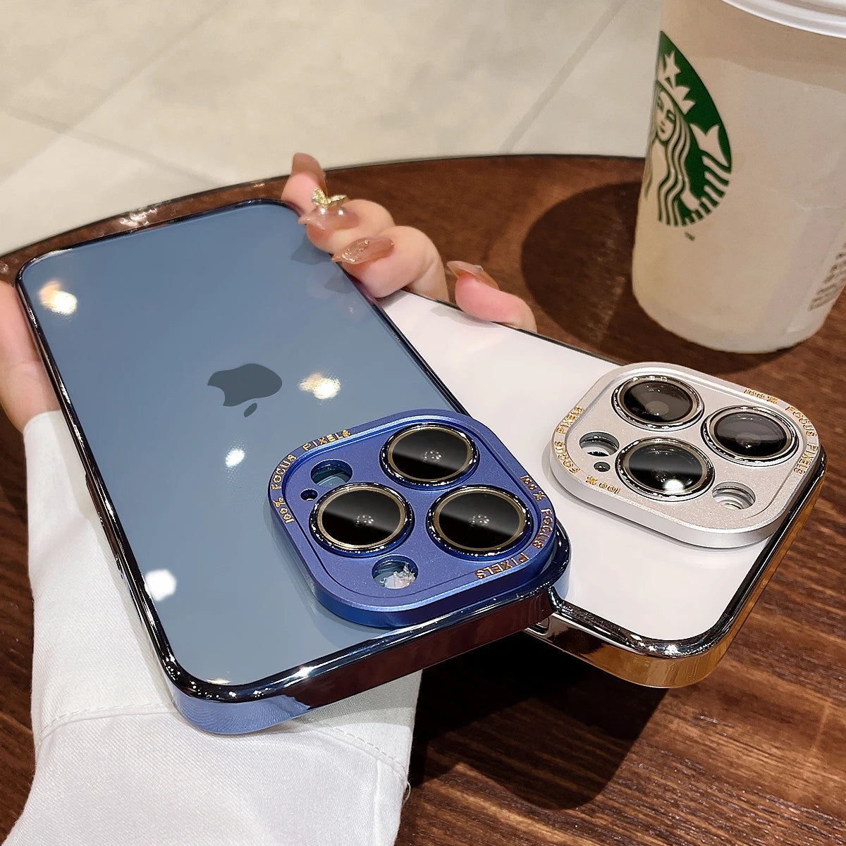 For iPhone 15 Pro Max Luxury Case Metal Camera Protection Transparent Armor Phone Cases for iPhone 12 13 14 Pro Max 14 Pro Plus Caseverse