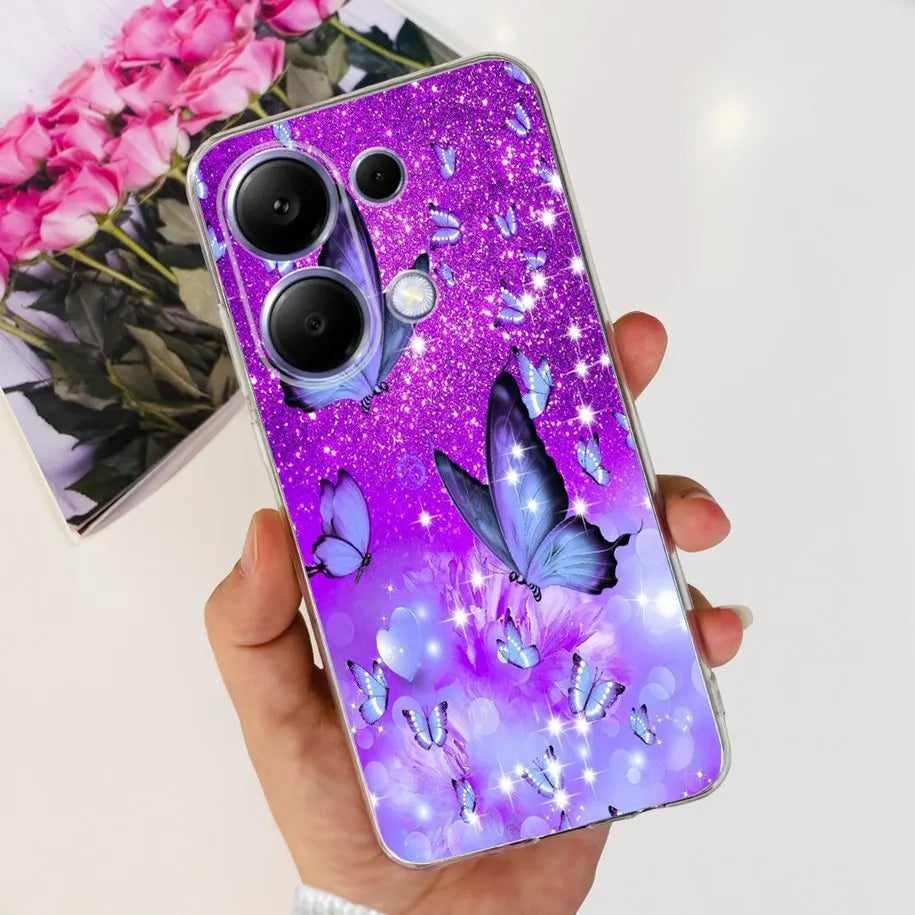 For Xiaomi Poco M6 Pro 2024 Case New Fashion Marble Cartoon Cover Soft Clear Silicone Funda For Xiaomi Poco M6 Pro 4G Phone Case Caseverse