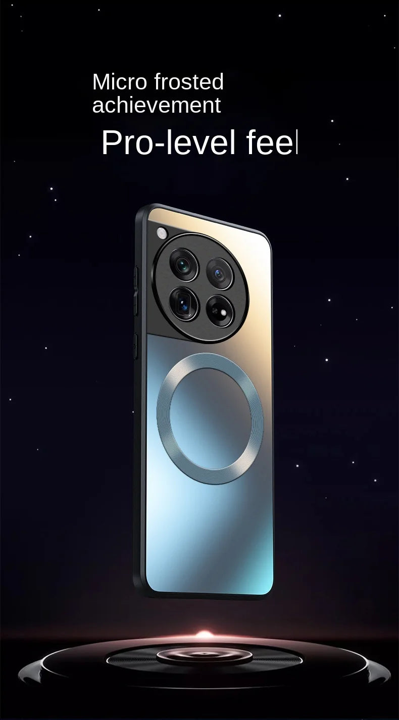 For OnePlus 12 Case Hard Matte Magnetic Wireless Charging MagSafe Protect Back Cover Case For OnePlus12 One Plus 12 Phone Shell - Caseverse