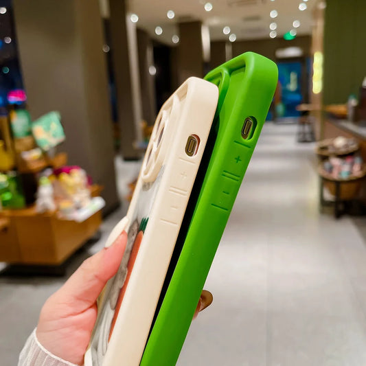 Candy Color Cute Cat Phone Case For iPhone 16, 15 Matte Shockproof Cover - Caseverse