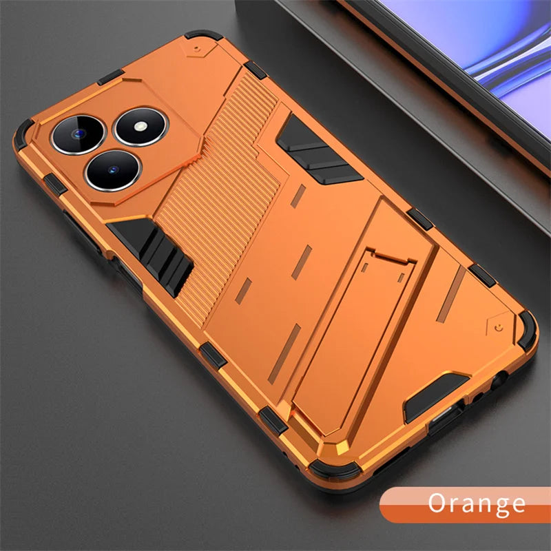 For Realmi C53 4G Case Shockproof Rugged Armor Phone Case For Realme C53 C 53 4G RMX3760 6.74" Magnetic Holder Stand Back Cover - Caseverse