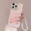 Pink Glitter Castle Phone Case with Lanyard for iPhone 15 14 13 12 Pro Max Plus Princess Fairytale Phone Case Cover Caseverse