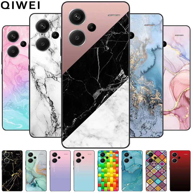 For Xiaomi Redmi Note 13 Pro+ Plus Case Fashion Marble Silicon Soft TPU Back Cover On Redmi Note 13 Pro Plus 5G Phone Cases Cool - Caseverse