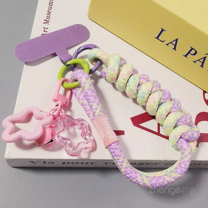 Mobile Phone Lanyard Wrist Short Ins Two Strands Woven Strong Men And Women Outdoor Travel Small Fresh Lanyard Shell Anti-Theft