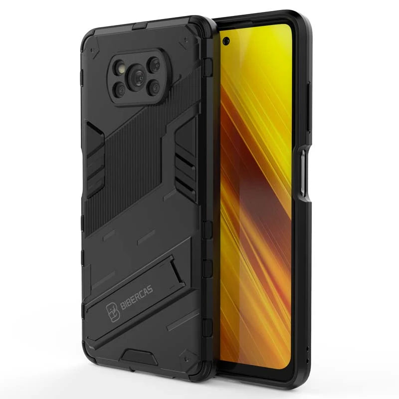 Armor Shockproof Phone Case For Xiaomi Mi Pocophone Poco X3 Pro Magnetic Car Holder Stand Cover for Poco X3 NFC Hard Rugged Case - Caseverse
