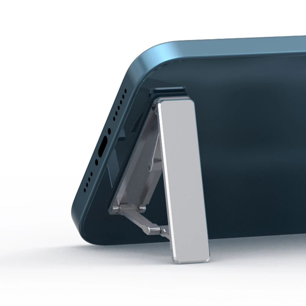 Metal Folding Phone Holder Alloy Invisible Back Stick Phone Desktop Holder Portable Mobile Support Phone Stand for iPhone Xiaomi - Caseverse