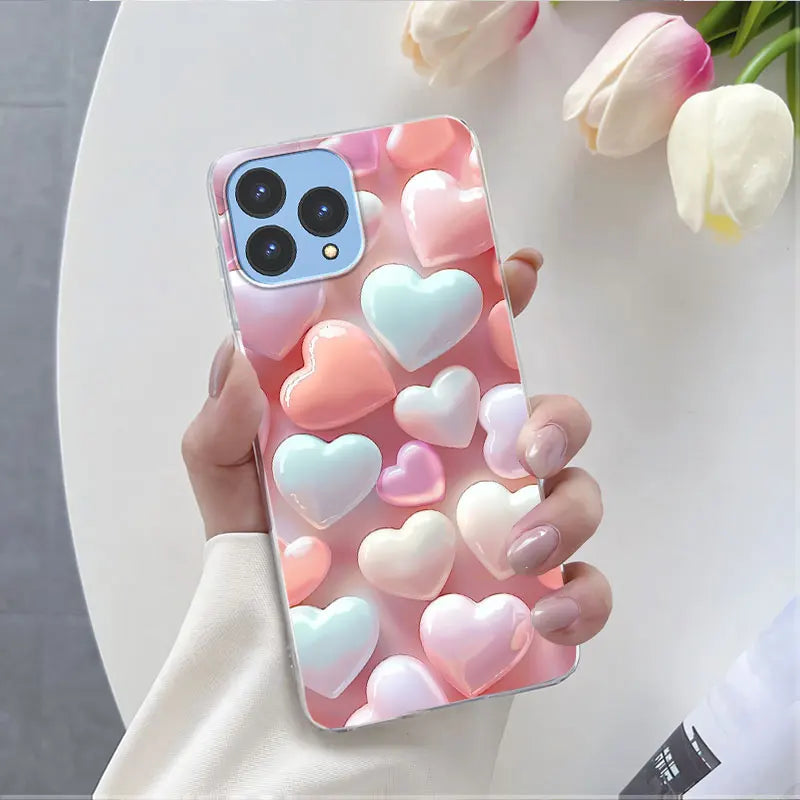 For Cubot P80 Case 2023 Luxury Phone Case For Cubot P80 6.58" Marble Butterfly Flower Clear Soft Silicone TPU Protective Cover - Caseverse