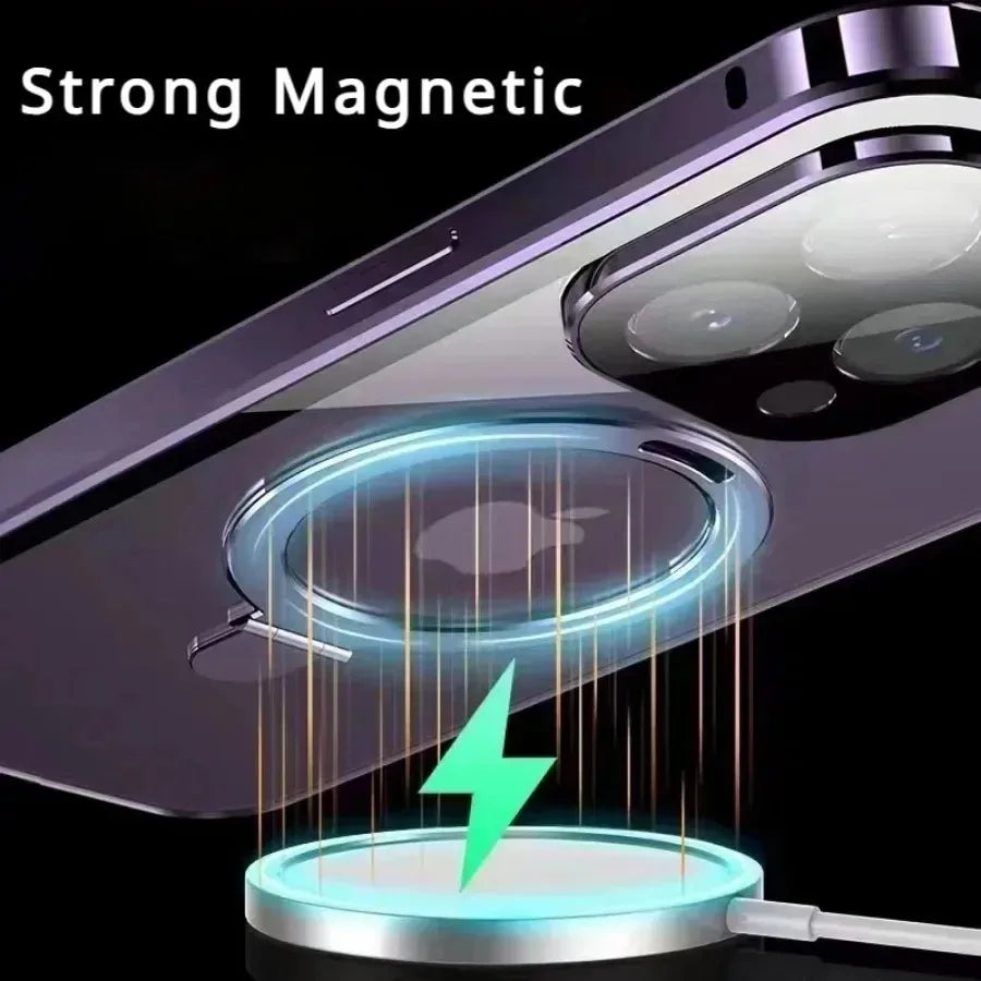 IPhone Anti-Peeping Privacy Screen Metal Bumper Magnetic Case Caseverse