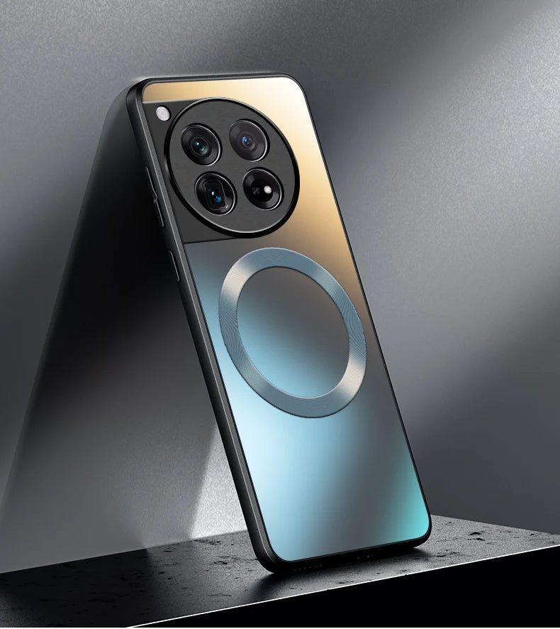 For OnePlus 12 Case Hard Matte Magnetic Wireless Charging MagSafe Protect Back Cover Case For OnePlus12 One Plus 12 Phone Shell - Caseverse