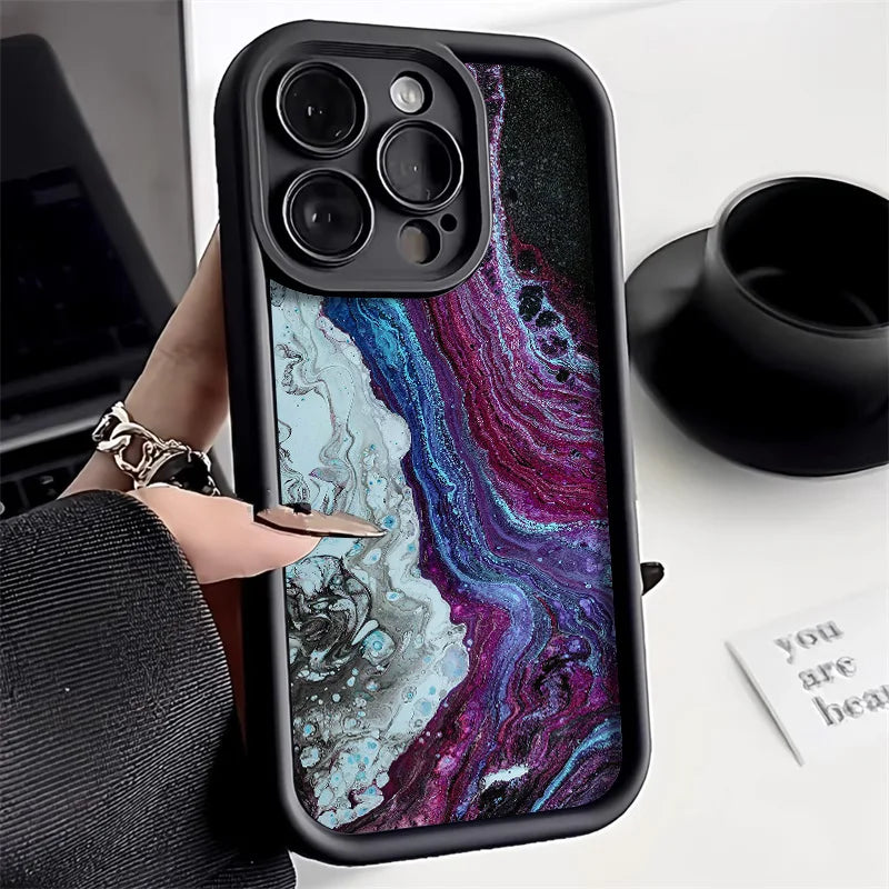 Marble Case For iPhone 16 Pro Max Case iPhone 13 11 12 15 14 Pro Max XR XS 7 8 Plus SE Shockproof Soft TPU Silicone Phone Cover - Caseverse