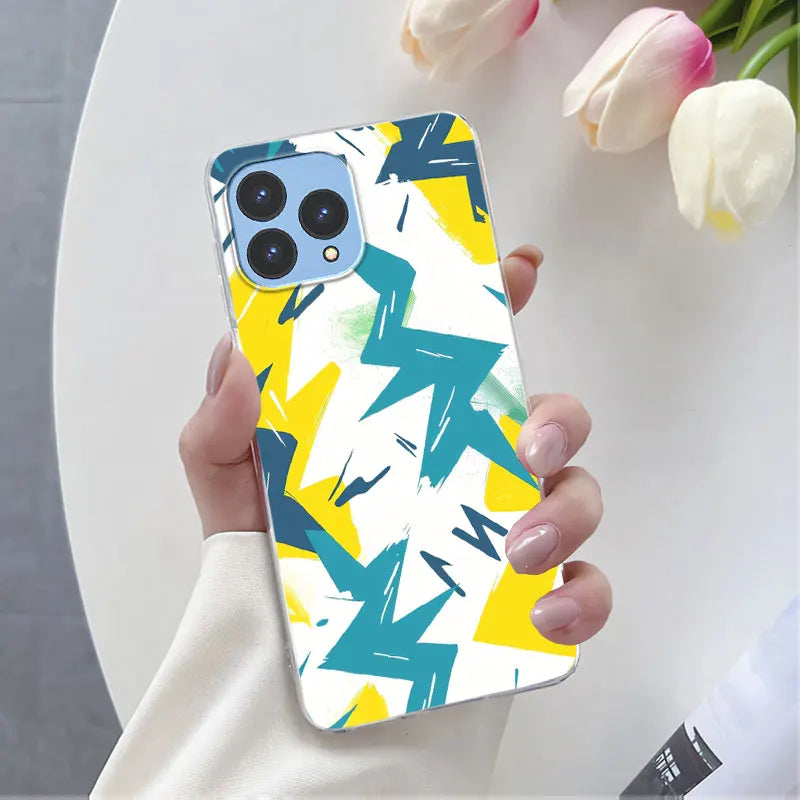 For Cubot P80 Case 2023 Luxury Phone Case For Cubot P80 6.58" Marble Butterfly Flower Clear Soft Silicone TPU Protective Cover - Caseverse