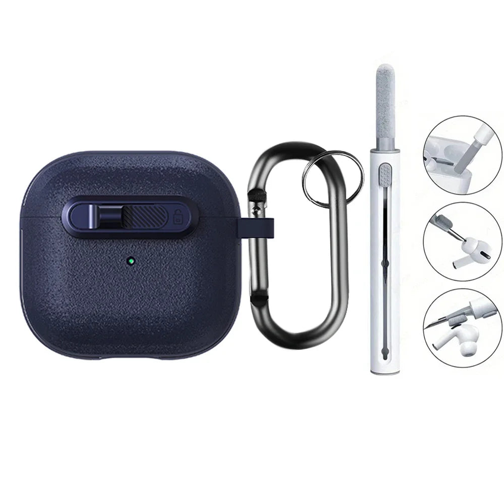 Frosted Earphone Case for Apple Airpods 4 with Cleansing Sets Wireless Headset Cover Magnetic Horizontal Lock Protective Covers Caseverse