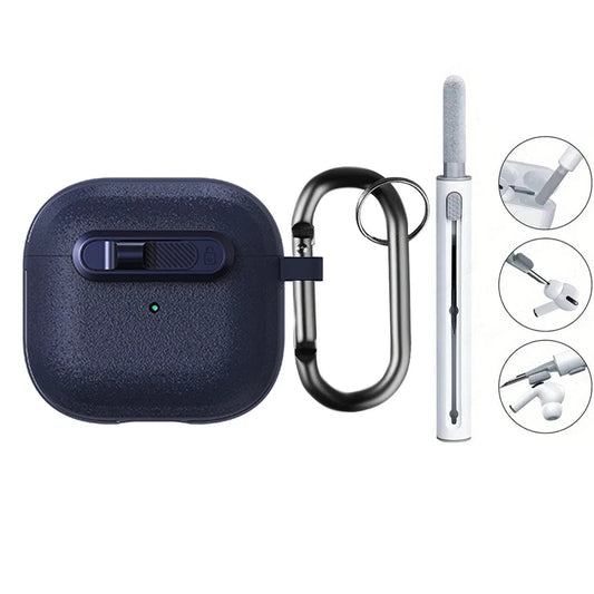 Frosted Earphone Case for Apple Airpods 4 with Cleansing Sets Wireless Headset Cover Magnetic Horizontal Lock Protective Covers Caseverse