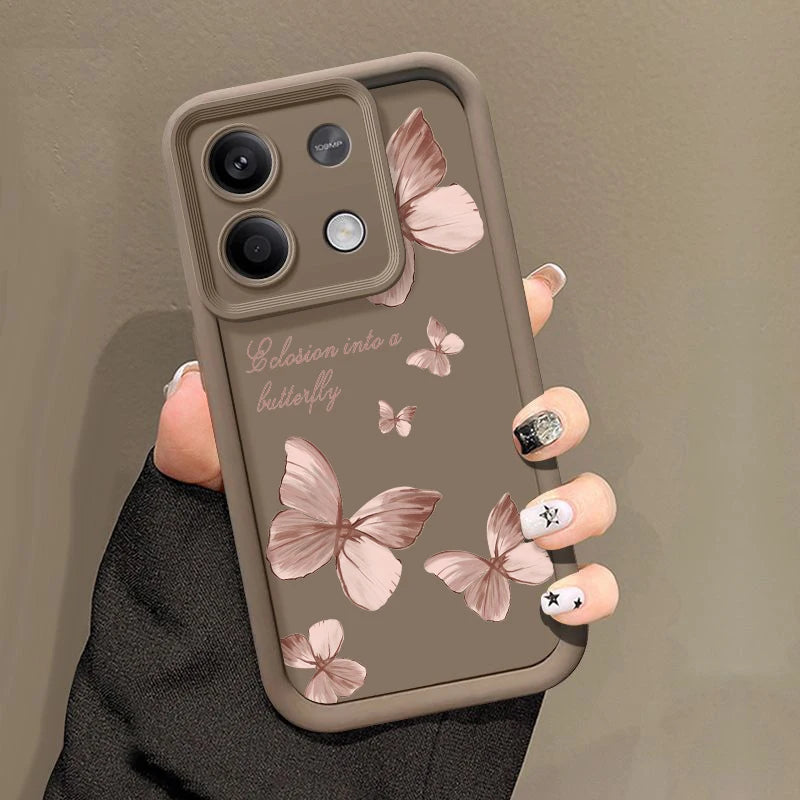 Shockproof Golden Butterfly Case For Xiaomi Redmi Note 13 12 11 10 Pro 4G 11s 14 Funda Poco F6 X6 X5 14T 11T 13T Pro 5G Cover Caseverse