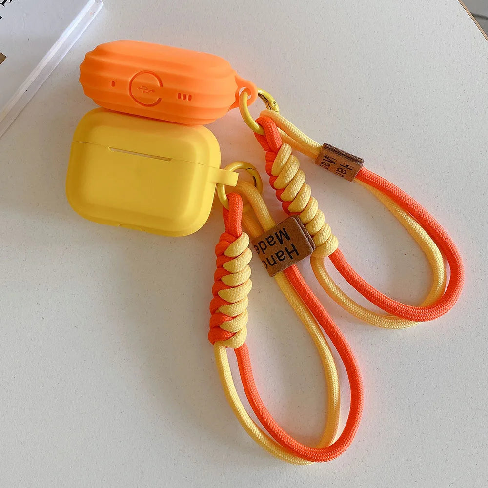 Simple Soft Silicone with Smile Hand Strap Earphone Case For Apple Airpods 4 1 2 Pro 3 Funda Wireless Bluetooth Protective Cover Caseverse