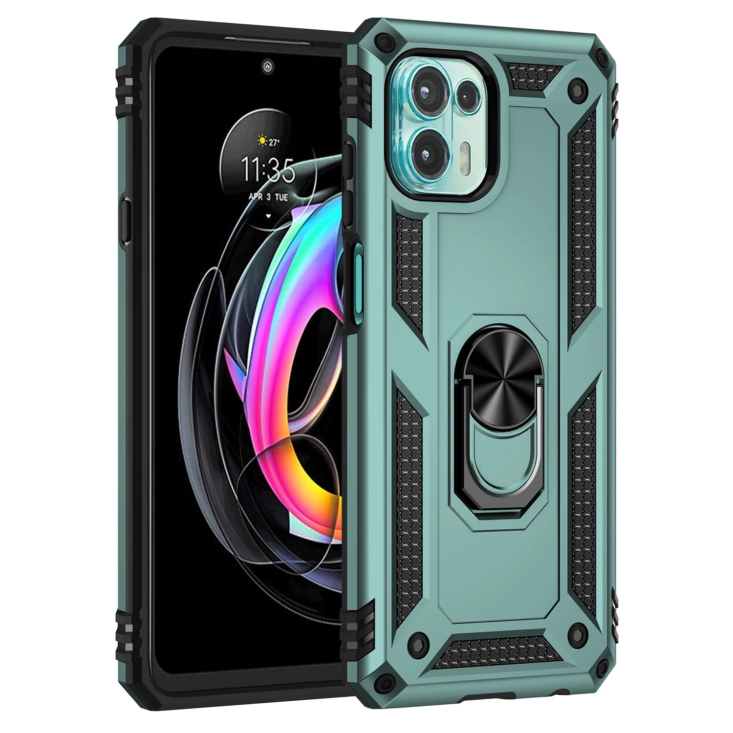 Cover Case for Moto Motorola Edge 20 Lite Shockproof Armor Rugged Military Protective Ring Holder Magnet Phone Case - Caseverse