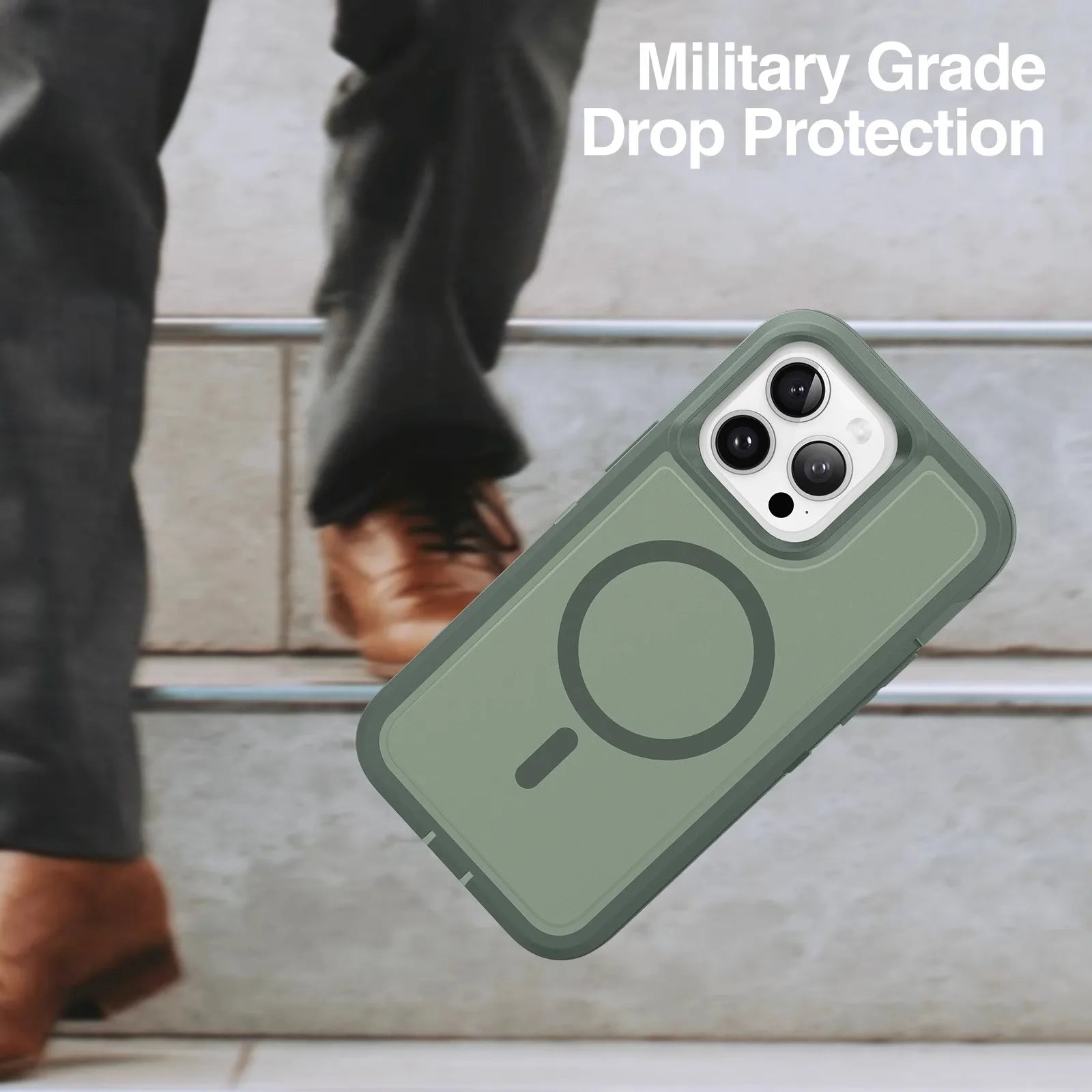 Matte Anti-slip Rugged Armor magnetic phone case for iPhone 15 14 13 12 11 Pro Max magsafe charging shockproof Hybrid hard cover - Caseverse