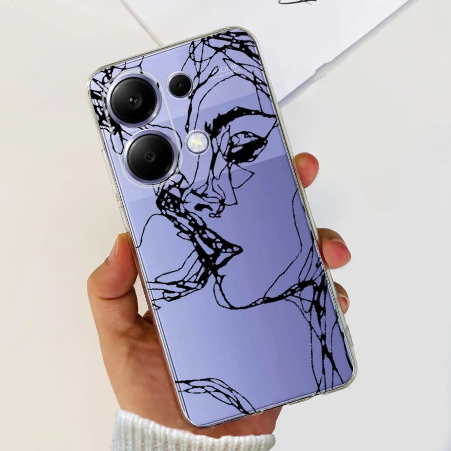 For Xiaomi Poco M6 Pro 2024 Case New Fashion Marble Cartoon Cover Soft Clear Silicone Funda For Xiaomi Poco M6 Pro 4G Phone Case Caseverse