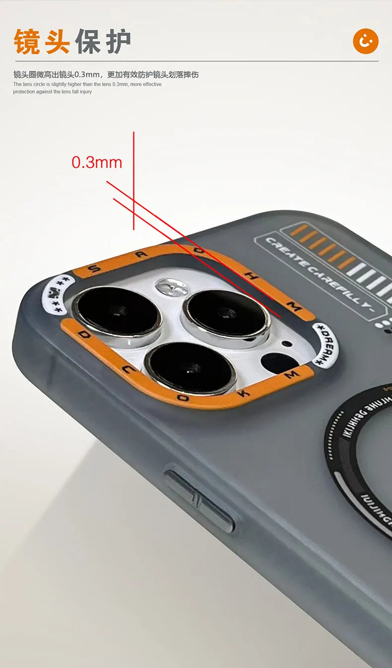 Matte Magnetic Phone Case For iPhone 16 15 14 13 12 Pro Max Megsafe Wireless Charge Frosted Back Metal Lens Frame Buttons Cover