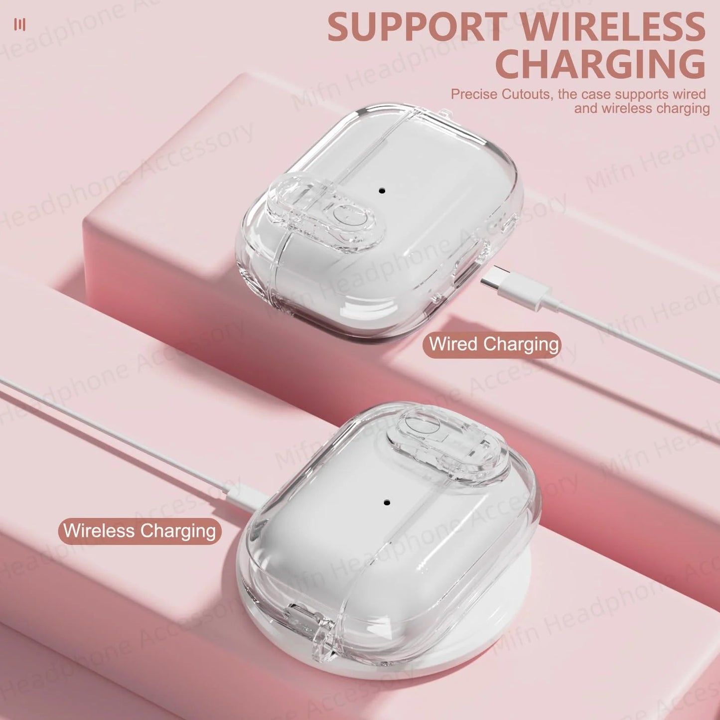 Transparent headphone case For AirPods Pro 2 USB C Funda Capa for AirPod Pro 1st Gen 2 3 Charging Case USB-C 2023 2022 2019 Case Caseverse