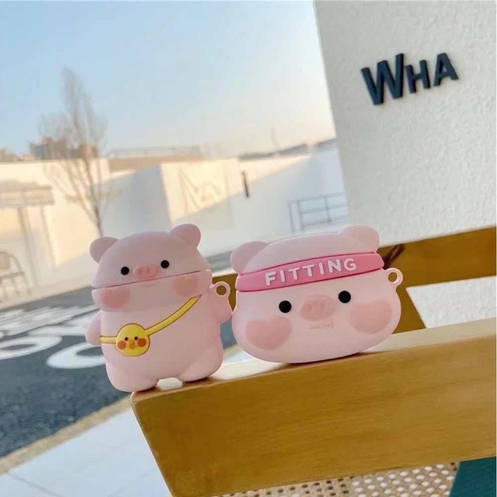 Bluetooth headset case Cartoon Pig cute wind silicone ear case, applicable to Airpods1/2, Airpods Pro, Airpods Pro2, Airpods3 Caseverse