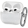 Bling Glitter Soft TPU Earphone Case for Airpods 4 2024 Pro 2 2nd Generation Air Pods 3 1 3rd Gen Cover with Keychain Accessory Caseverse