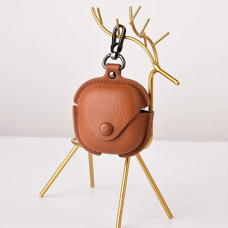 Luxury Leather Case For Samsung Galaxy Buds 2 Pro Buds Live Buds FE Case Bluetooth Wireless Headphones Protective Cover Keychain Caseverse