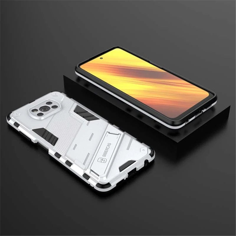 Armor Shockproof Phone Case For Xiaomi Mi Pocophone Poco X3 Pro Magnetic Car Holder Stand Cover for Poco X3 NFC Hard Rugged Case - Caseverse