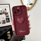 Cute INS Love Heart Personalized Name Case For iPhone 16 15 14 13 12 11 Pro Max Luxury Soft Silicone Custom DIY Cover 15 Pro Max Caseverse