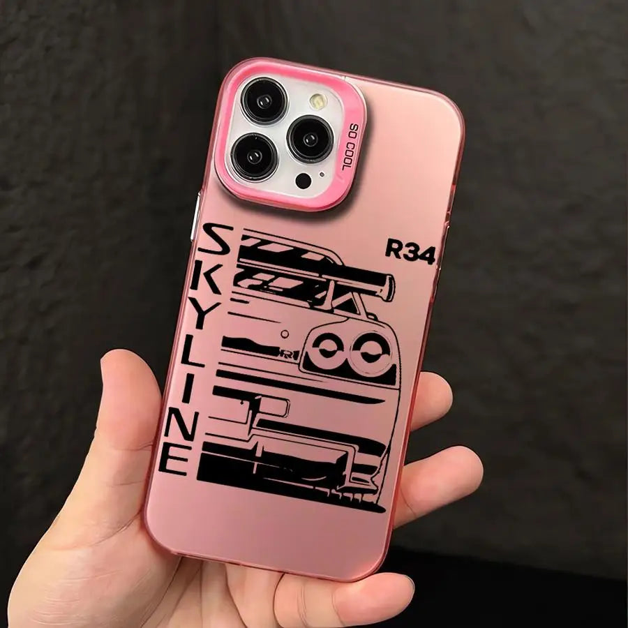 JDM Dream Car Cool Cover Phone Case for iPhone 16 Pro 15 Pro Max 14 13 12 11 XS 14 Pro Max 16 Plus 14Pro 12Pro Soft Shell - Caseverse