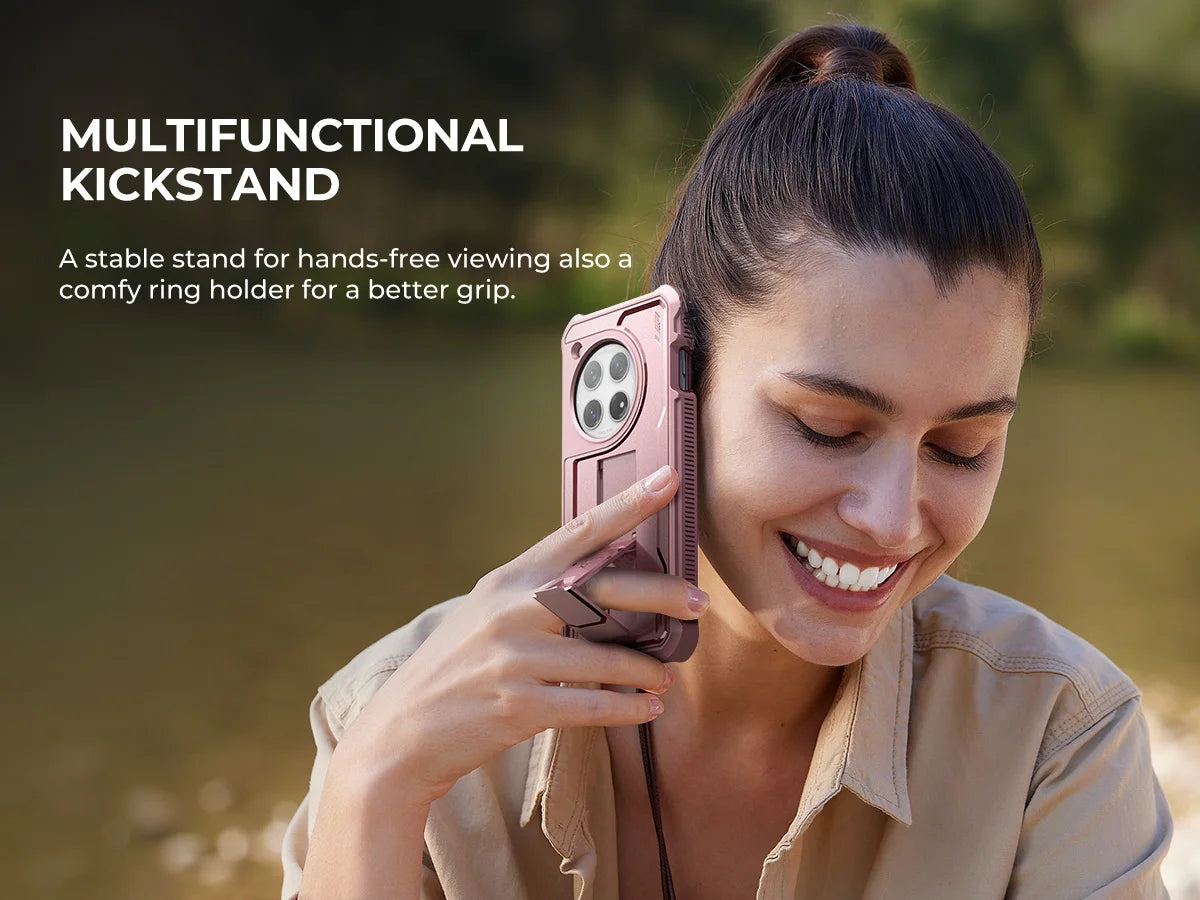 For OnePlus 12 5G (2024) Case Full Body Bumper Military Grade Armor Shockproof Shell Case Bracket with Built in Screen Protector - Caseverse